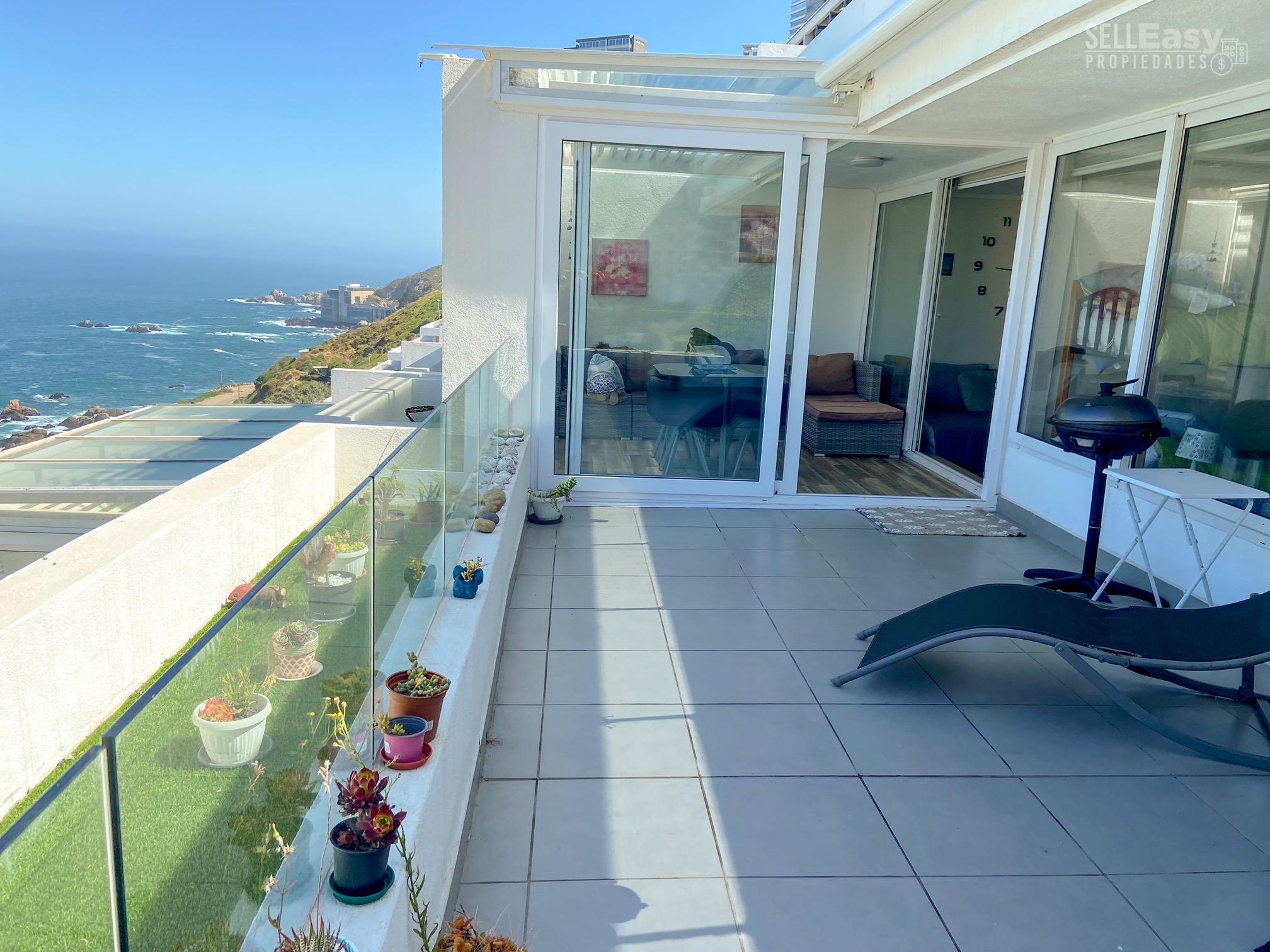 Departamento en primera línea Reñaca | Vista al mar asegurada | 2D 2B + Estac + Bodega